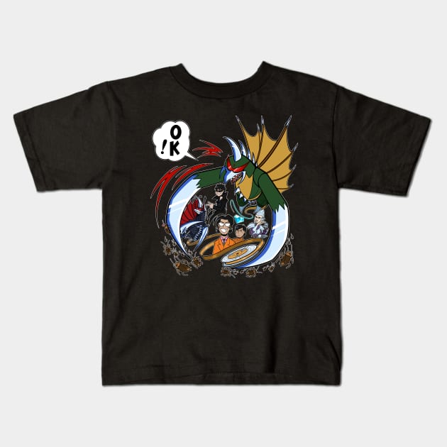 50 Years of Space Chicken Kids T-Shirt by Natsura